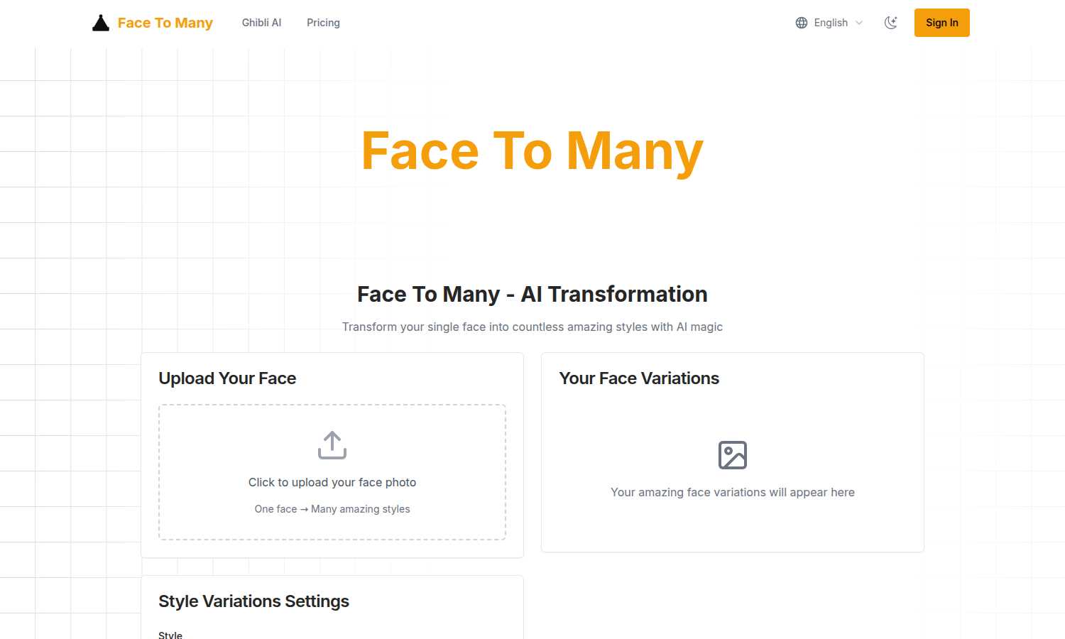 Face To Many application interface and features