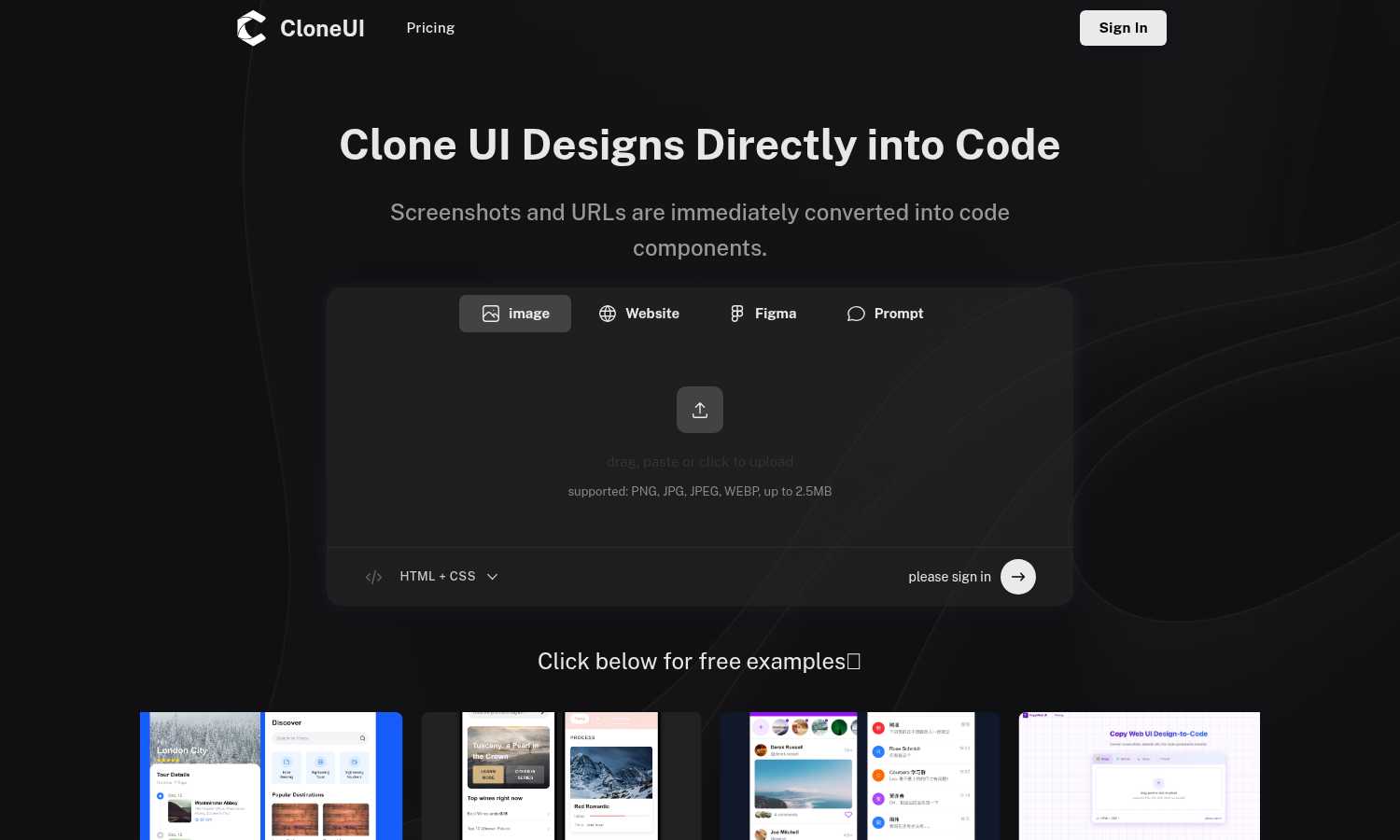 CloneUI application interface and features