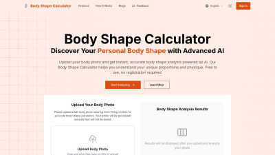 Body Shape Calculator - AI tool for Fitness & Health