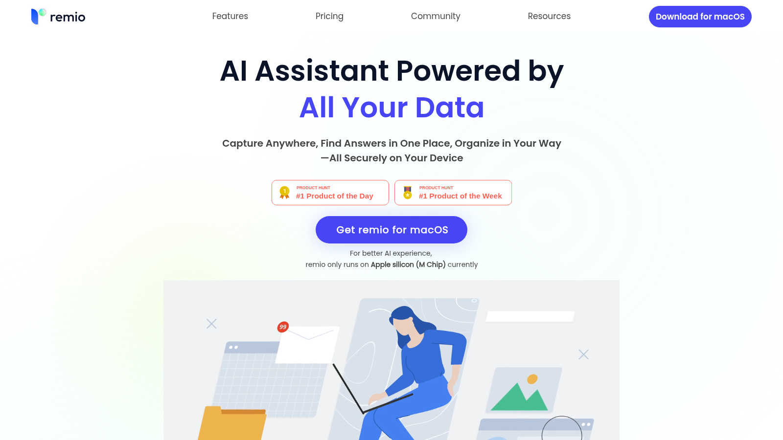 remio AI Note Taker application interface and features