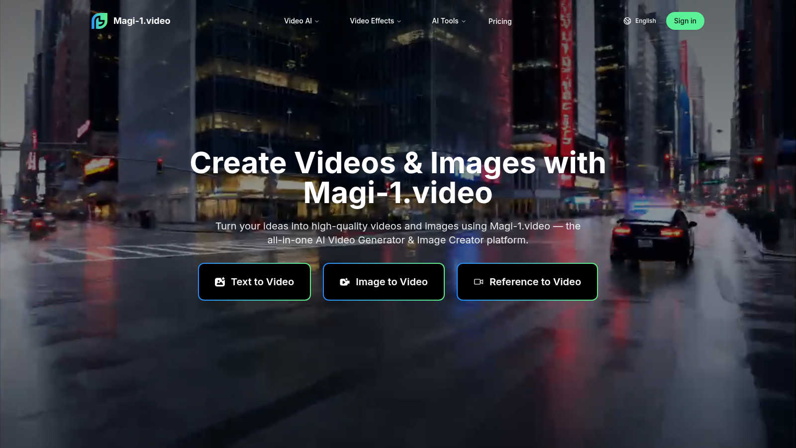 Magi-1 application interface and features