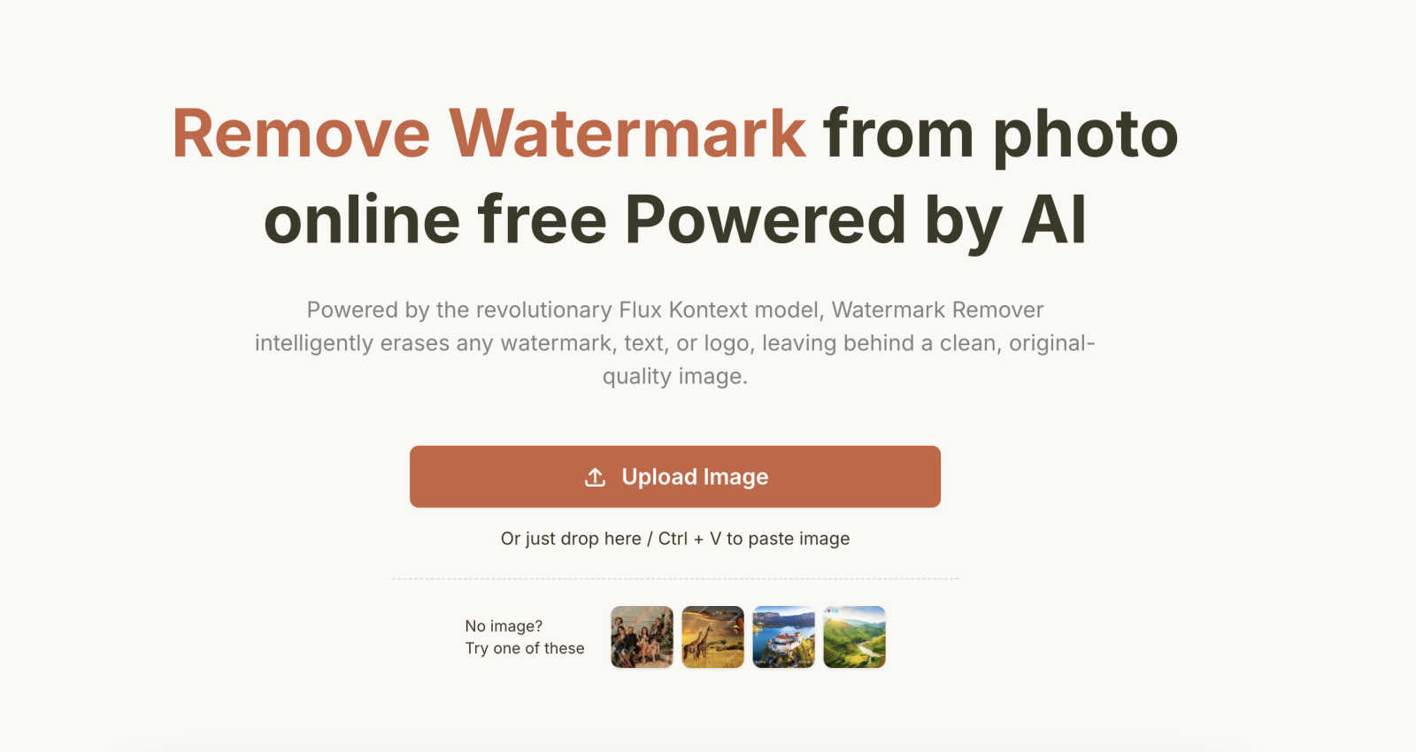 Remove Watermark from Photos application interface and features