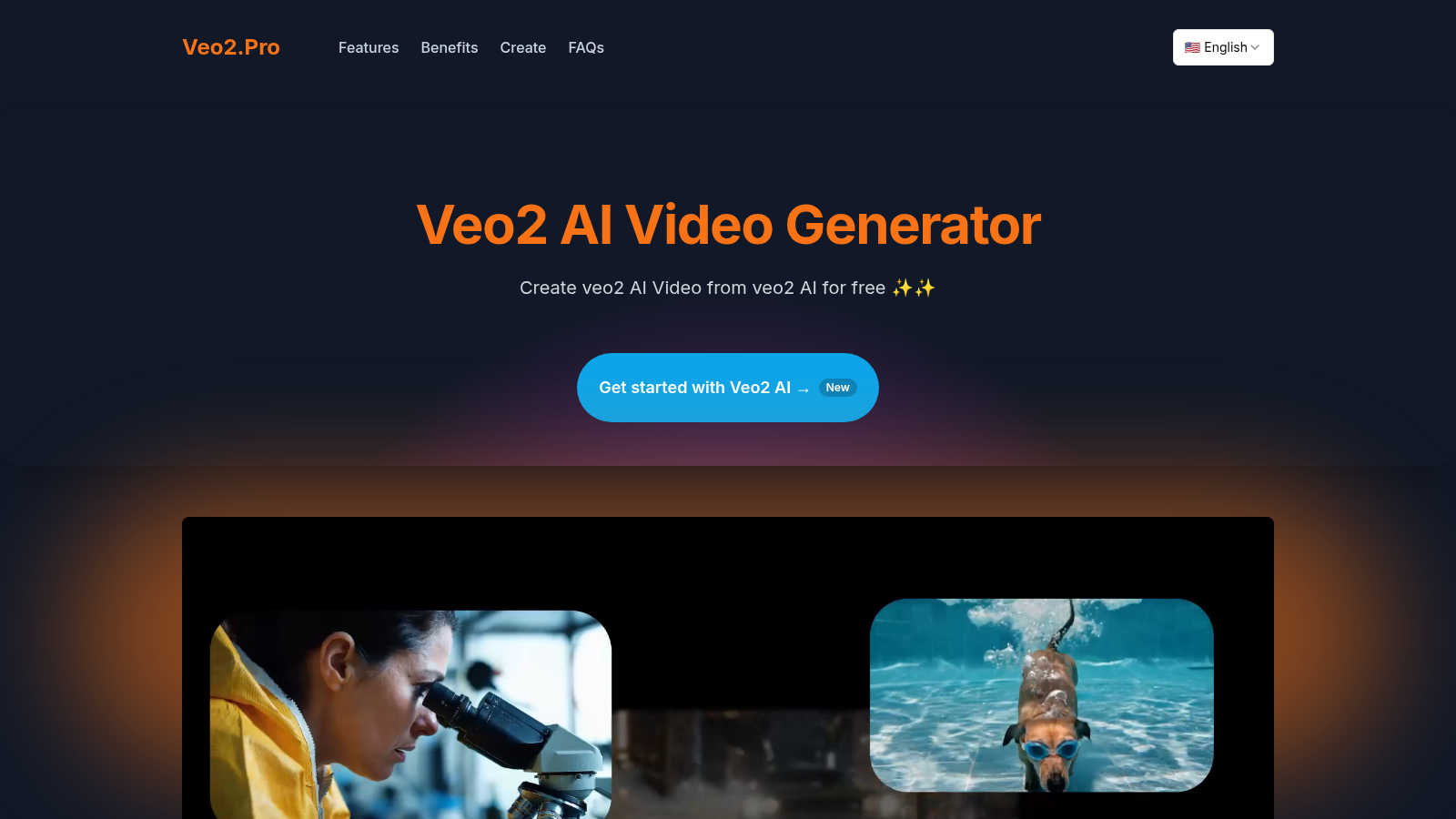 Veo2 application interface and features