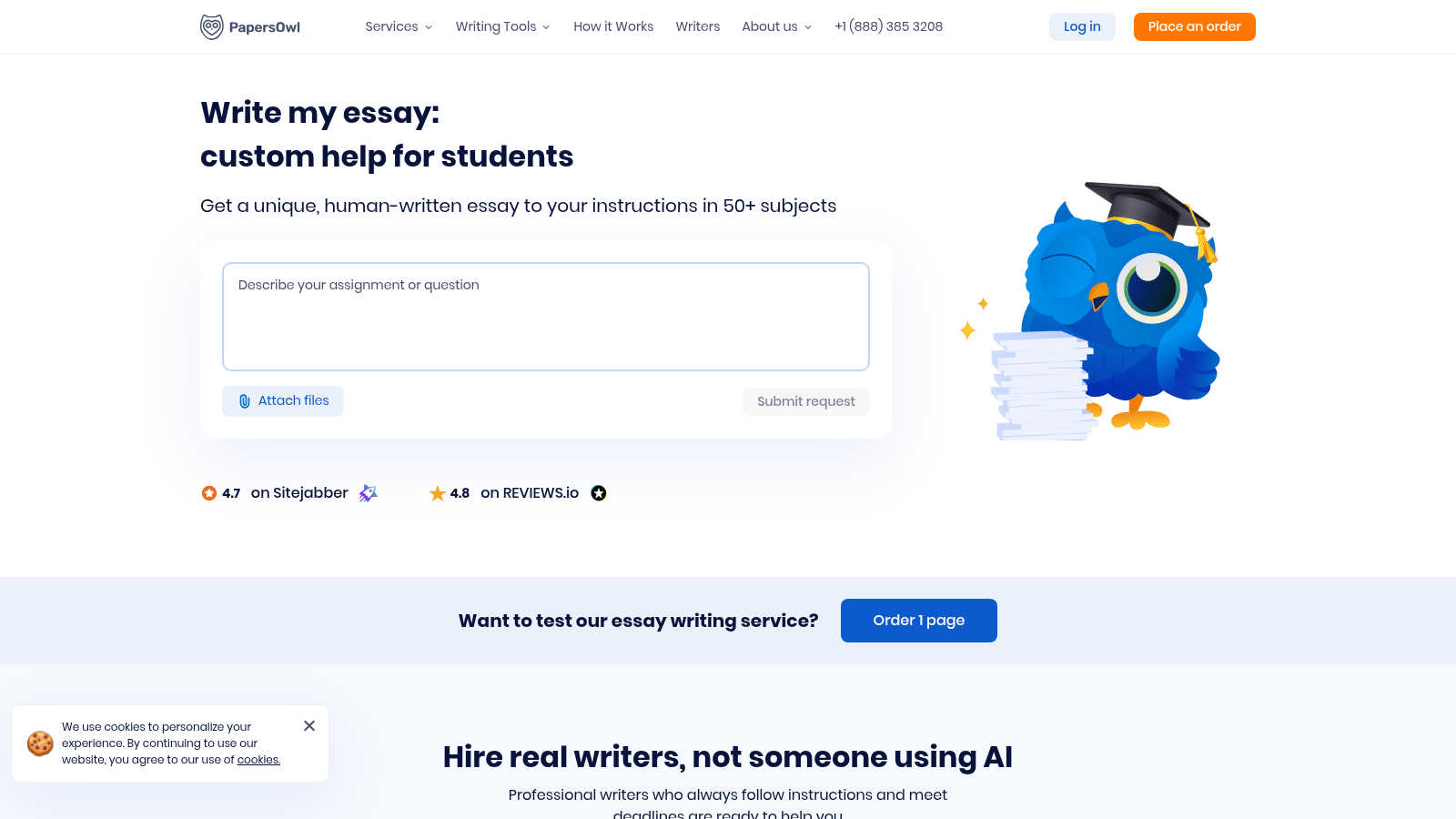 PapersOwl application interface and features