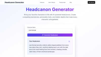 Headcanon Generator - AI tool for AI Assistants