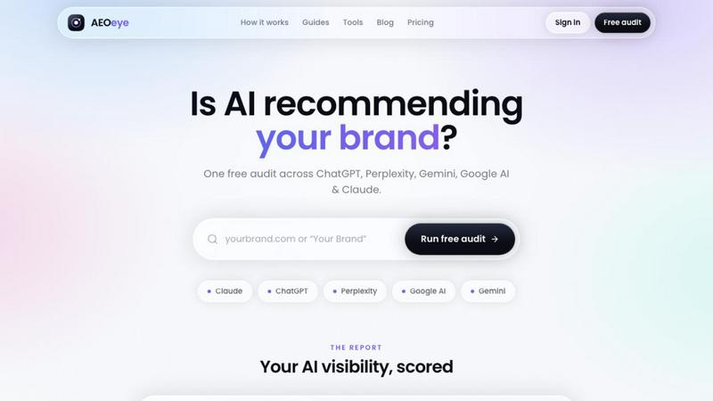 AEOeye application interface and features