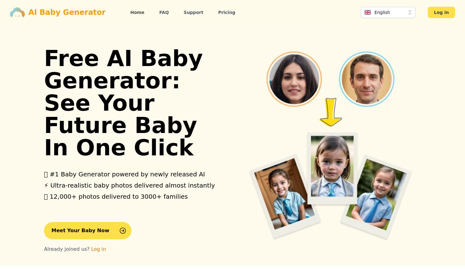 AI Baby Generator Website