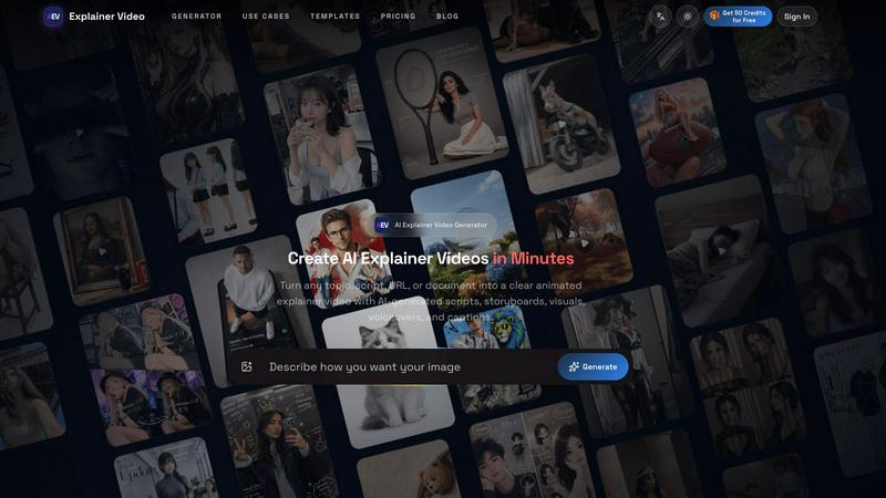 Explainer Video application interface and features
