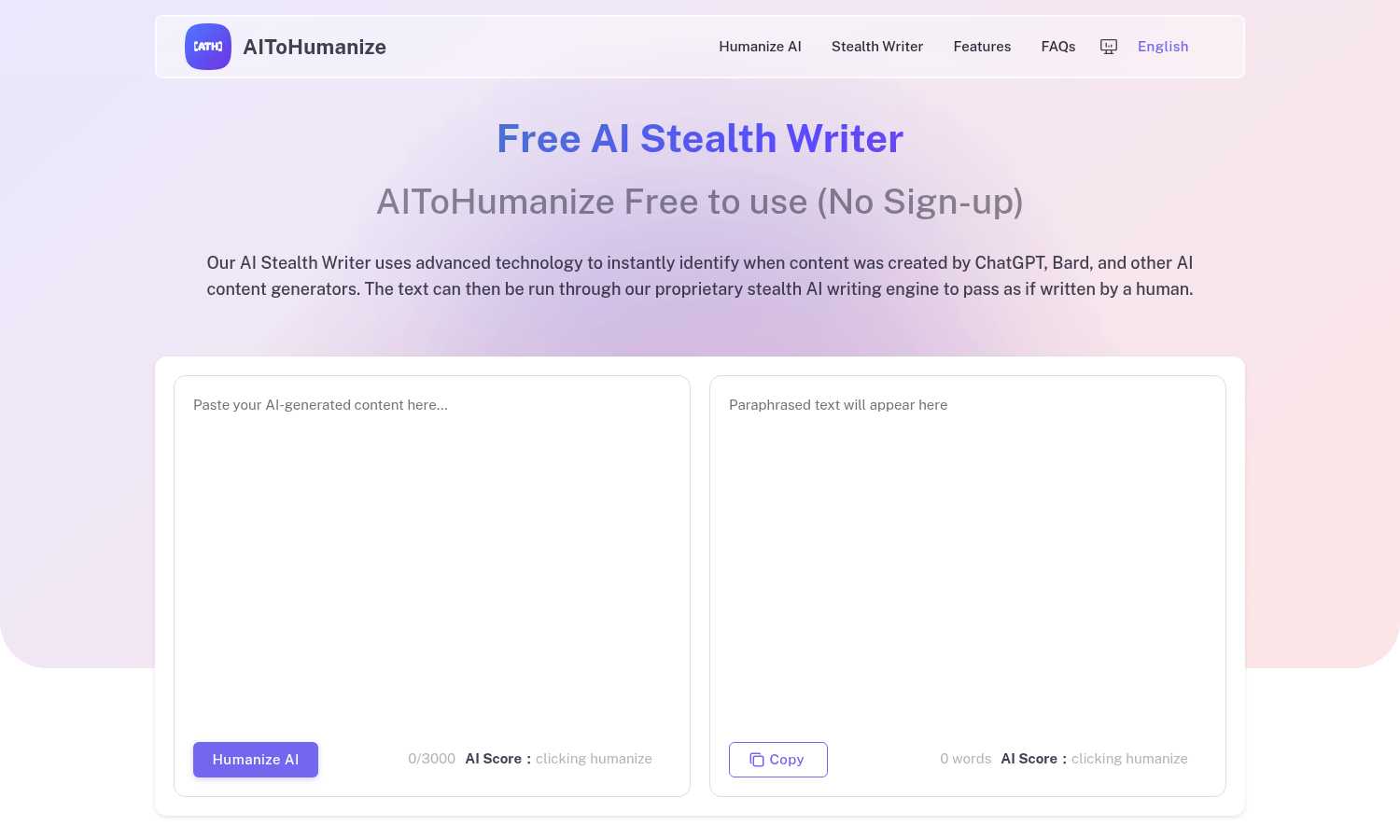 AI To Humanize application interface and features