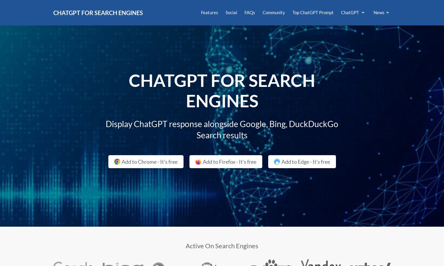 ChatGPT for Search Engines Website