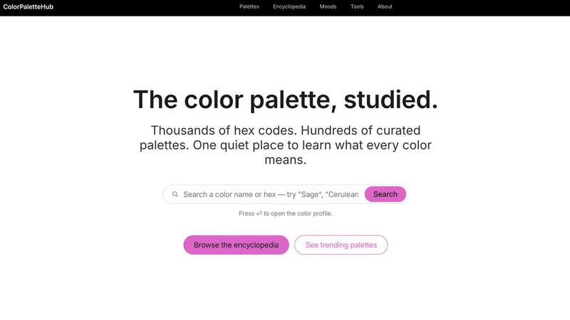 ColorPaletteHub application interface and features