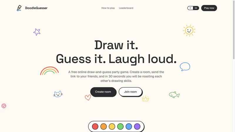 DoodleGuesser application interface and features