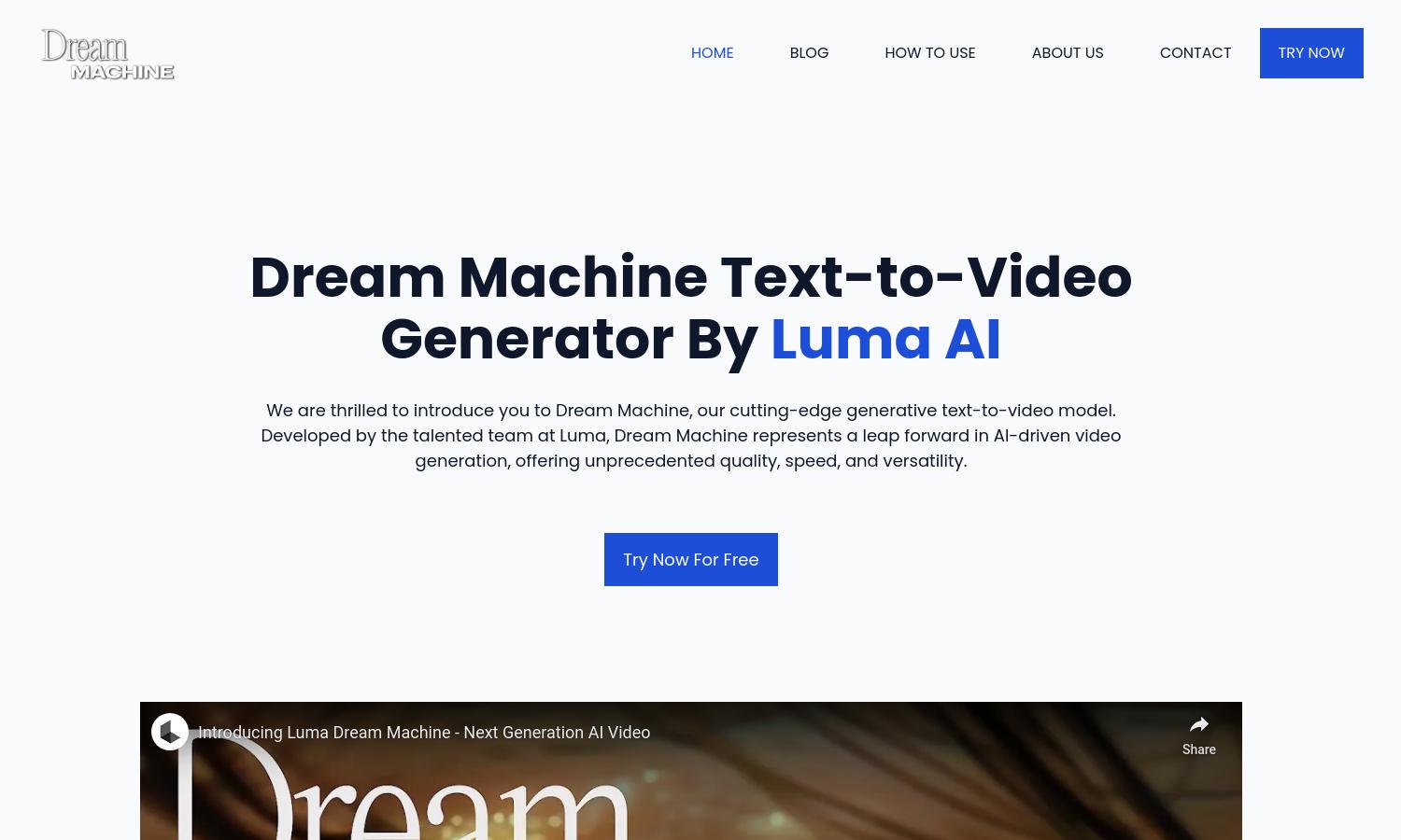 Dream Machine Website