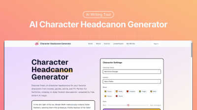 Character Headcanon Generator - product for productivity