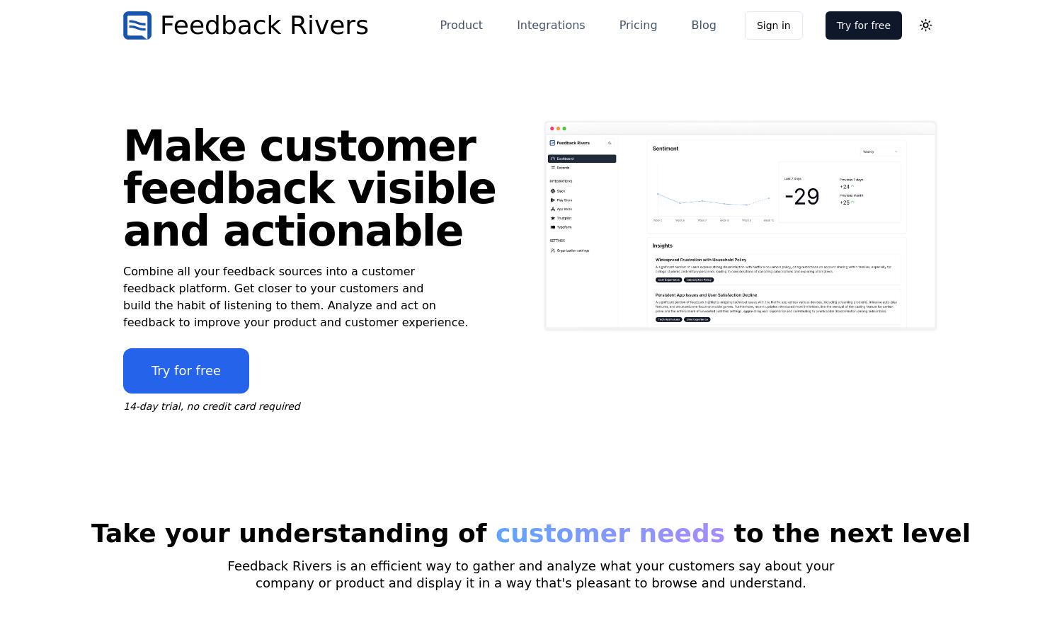 Feedback Rivers Website