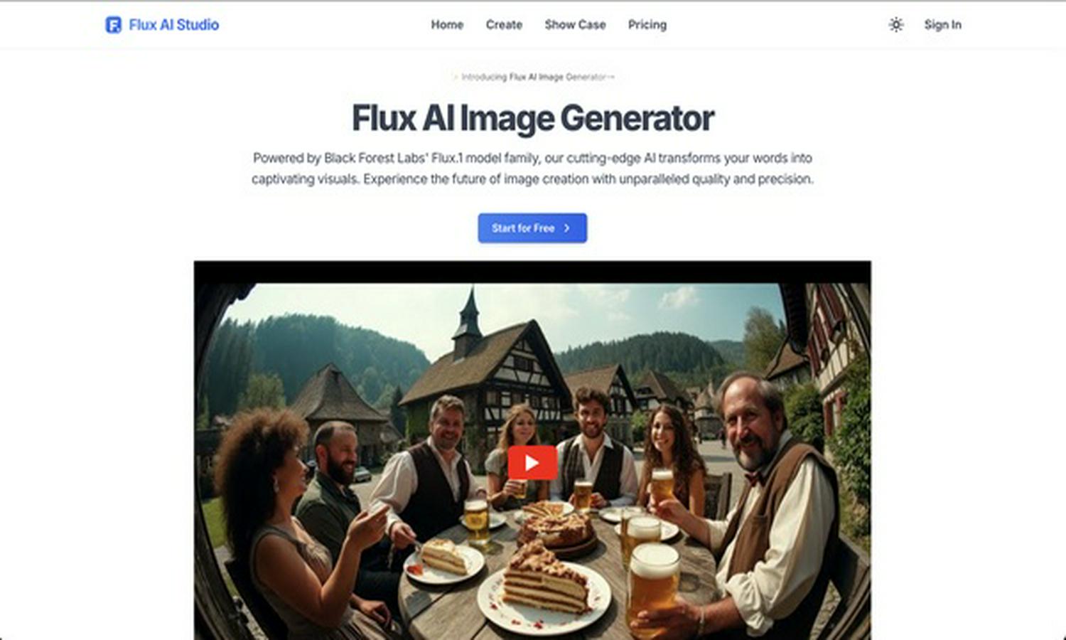 Flux AI Studio Website