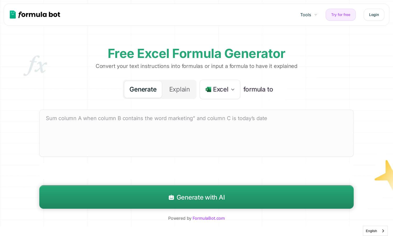 Formula Bot Website