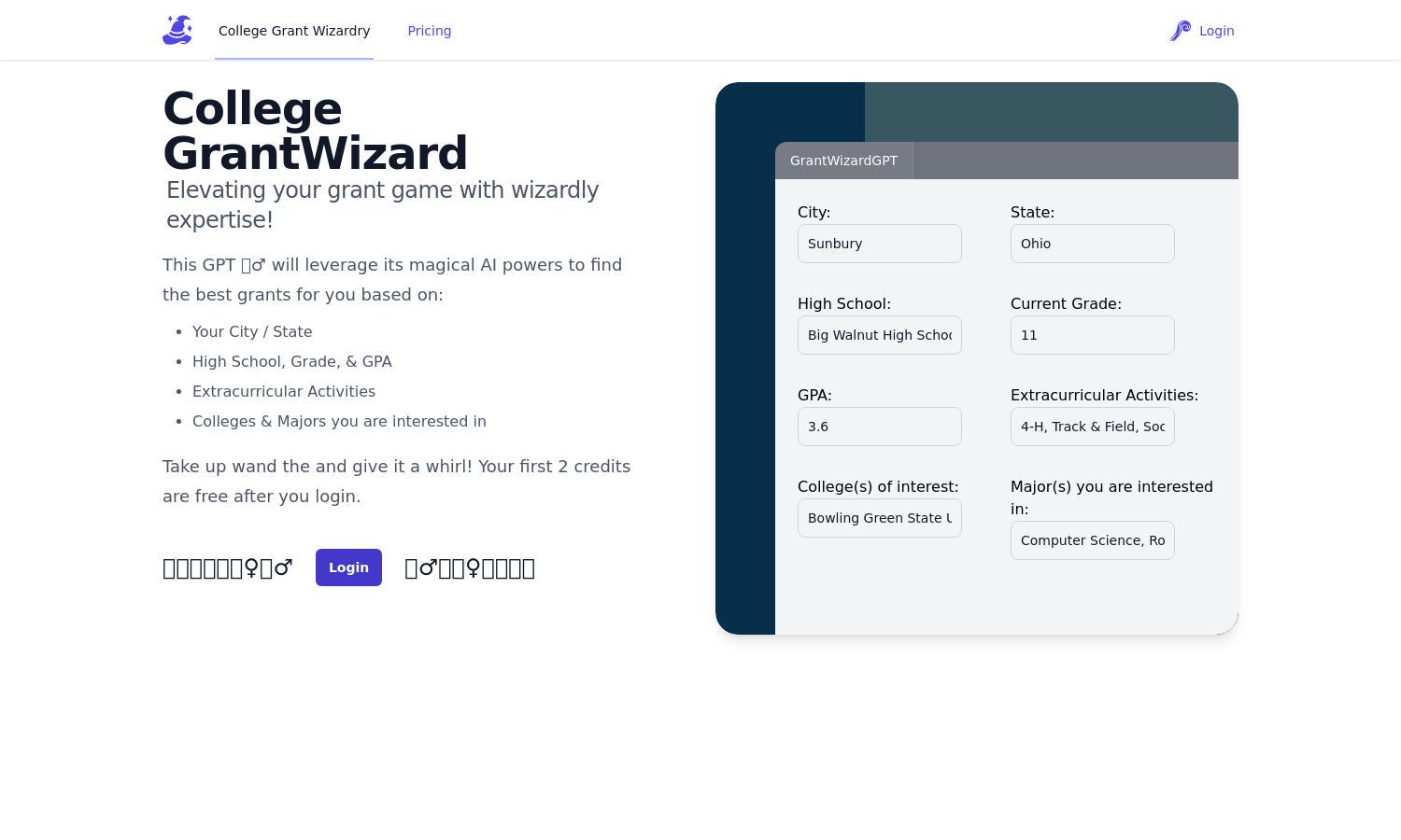 GrantWizard Website