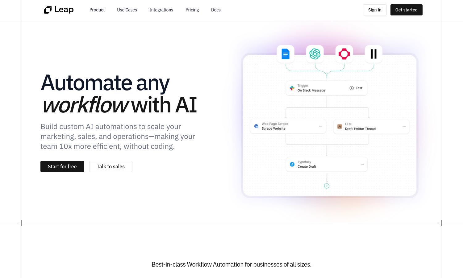 Leap AI Website