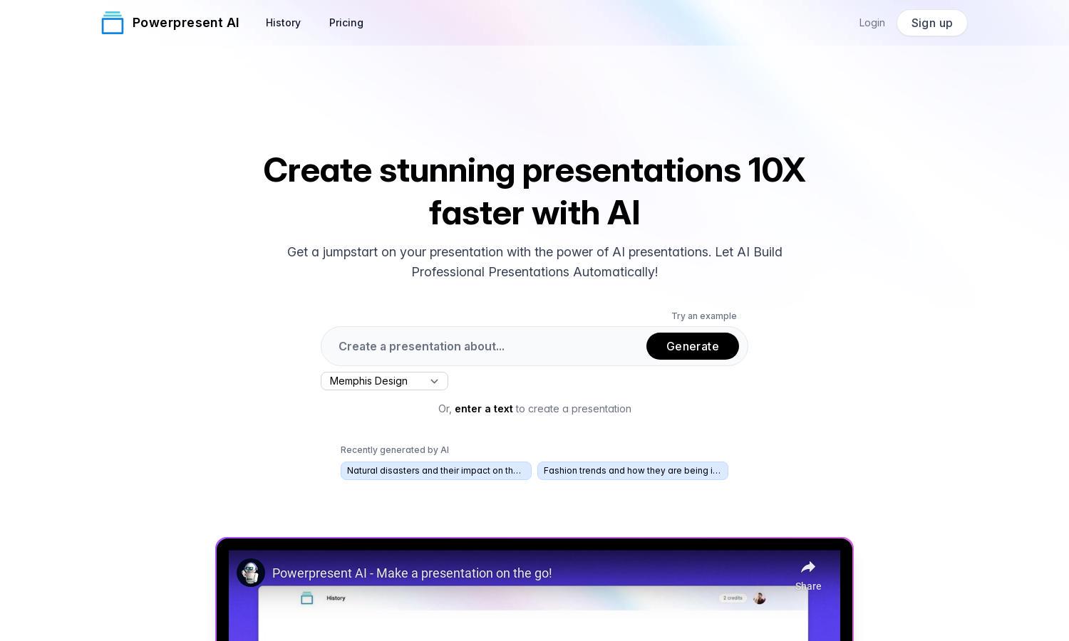 Powerpresent AI Website