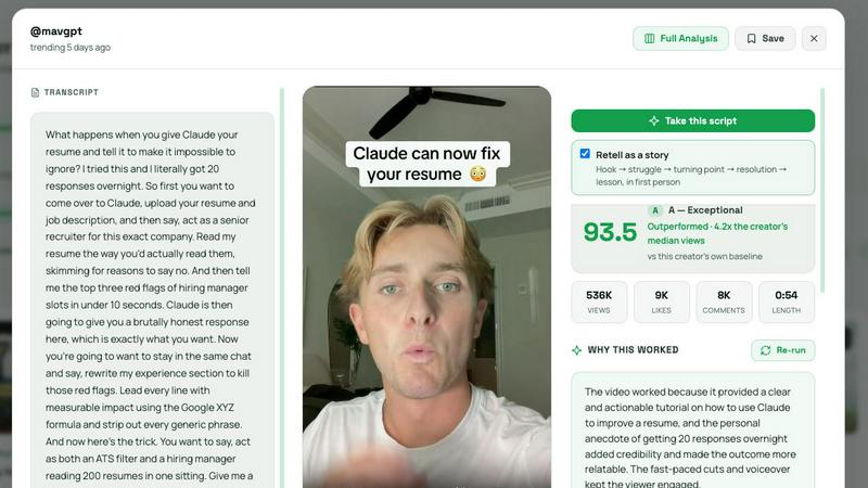 Runwave AI application interface and features