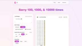 sorry text repeater - product for Education & Learning