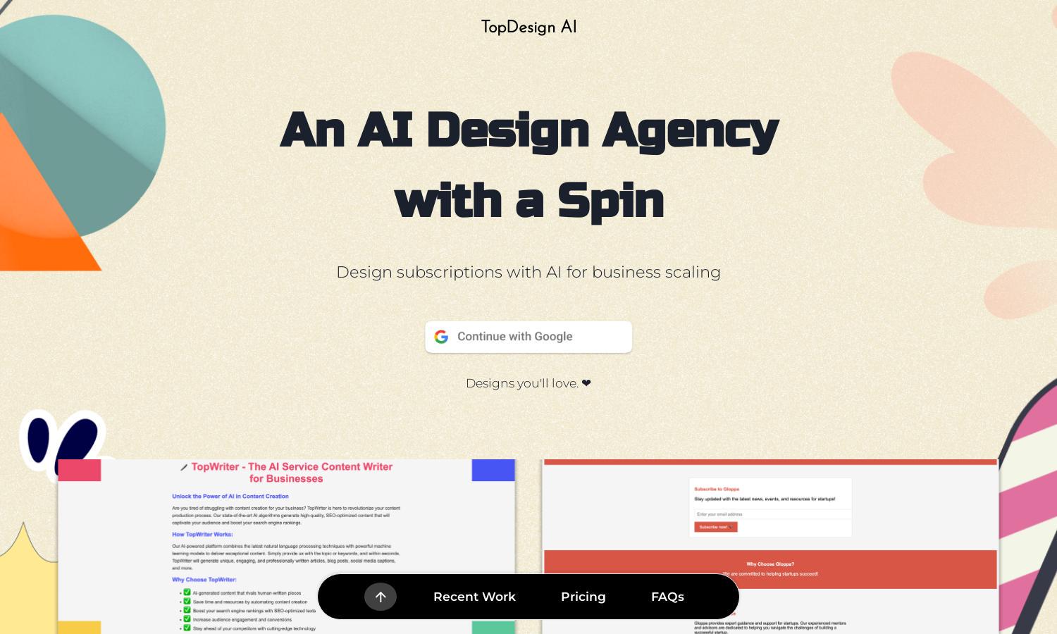 TopDesign AI Website