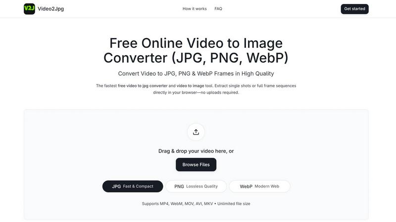 Video2Jpg application interface and features
