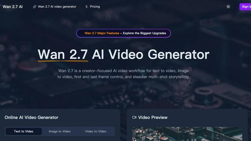 Wan 2.7 AI screenshot