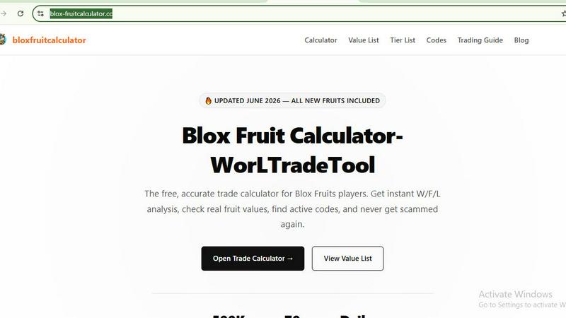 Blox Fruit Calculator application interface and features