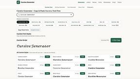 cursive text generator - product for Design Tools
