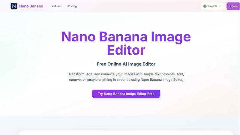 Nano Banana AI application interface and features