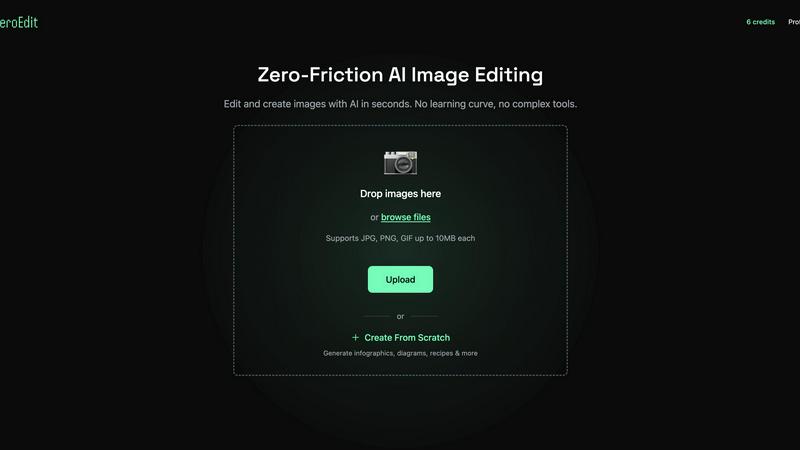ZeroEdit application interface and features